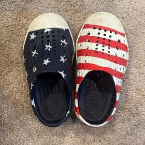 Native Kids Star and Stripe Sneakers - Red and Blue